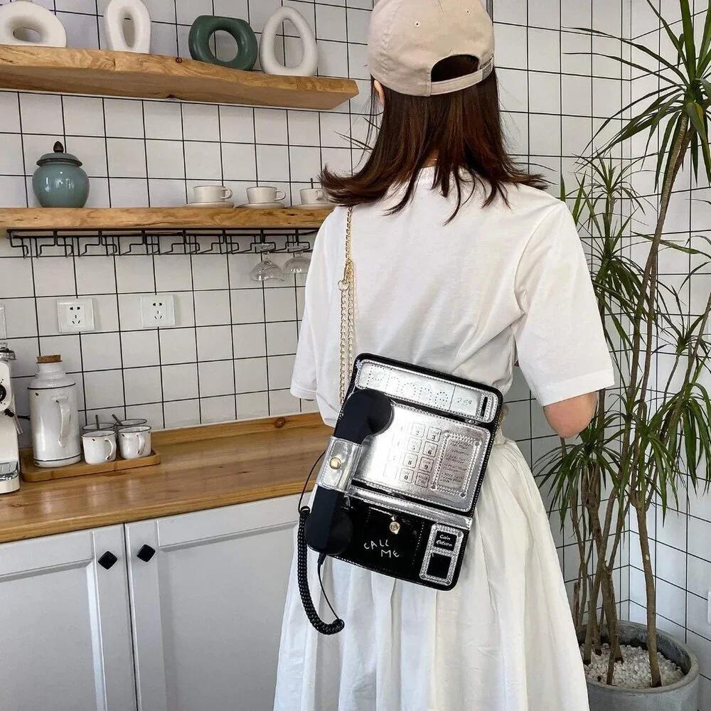 Women Reflective Laser Fashion Phone Shaped Shoulder Bag Ladies Crossbody Purse